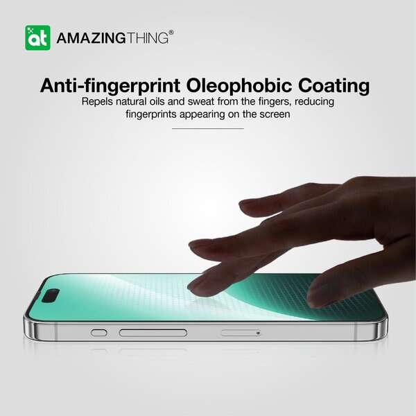 AmazingThing iPhone 16 PRO 6 3 2 75D FULLY COVERED DUST FILTER TITAN GLASS CLEAR