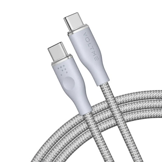 Voltme Powerlink Rugg Double Nylon Cable Type C to Type C 5A / 1M (100W) Emarker Gray