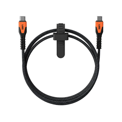 UAG USBC-USBC 1.5m Rugged Kevlar Cable Black / Orange