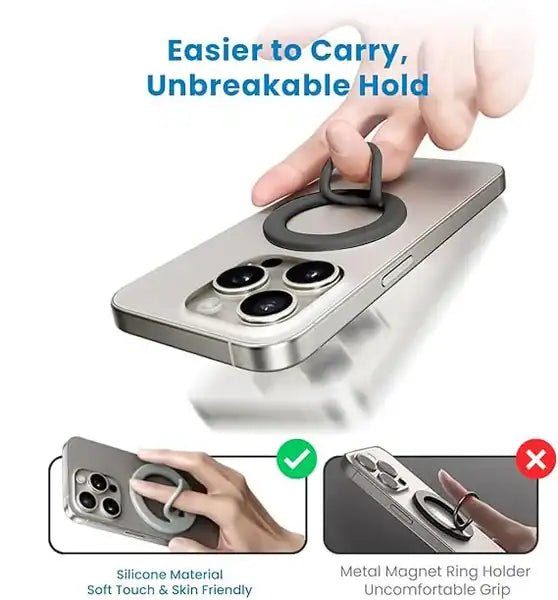 Brave Grip Magnetic Ring Finger Holder Dark Grey product photo