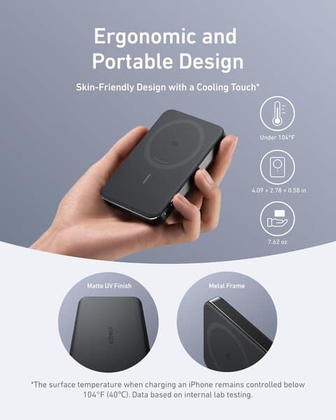 Anker MagGo Power Bank Ultra-Slim 10 000mAh Magnetic Battery Pack product image