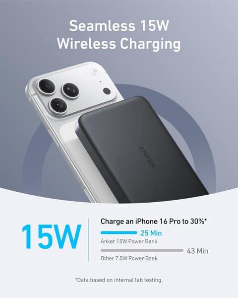 Anker MagGo Power Bank Ultra-Slim 10 000mAh Magnetic Battery Pack product photo