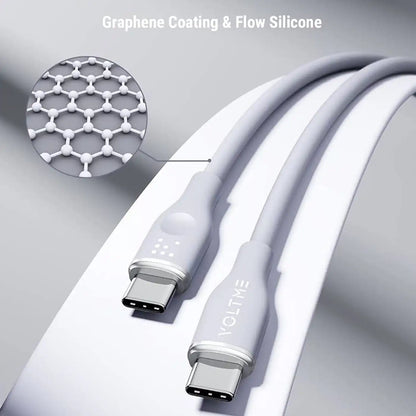 Voltme PowerLink MOSS USB-C to USB-C Cable – 100W – 1M – Grey
