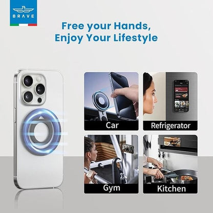 Brave Grip Magnetic Ring Finger Holder Dark Grey additional product image