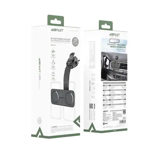 Acefast Car phone holder D60 Dual Magnet Car Holder Black additional product image