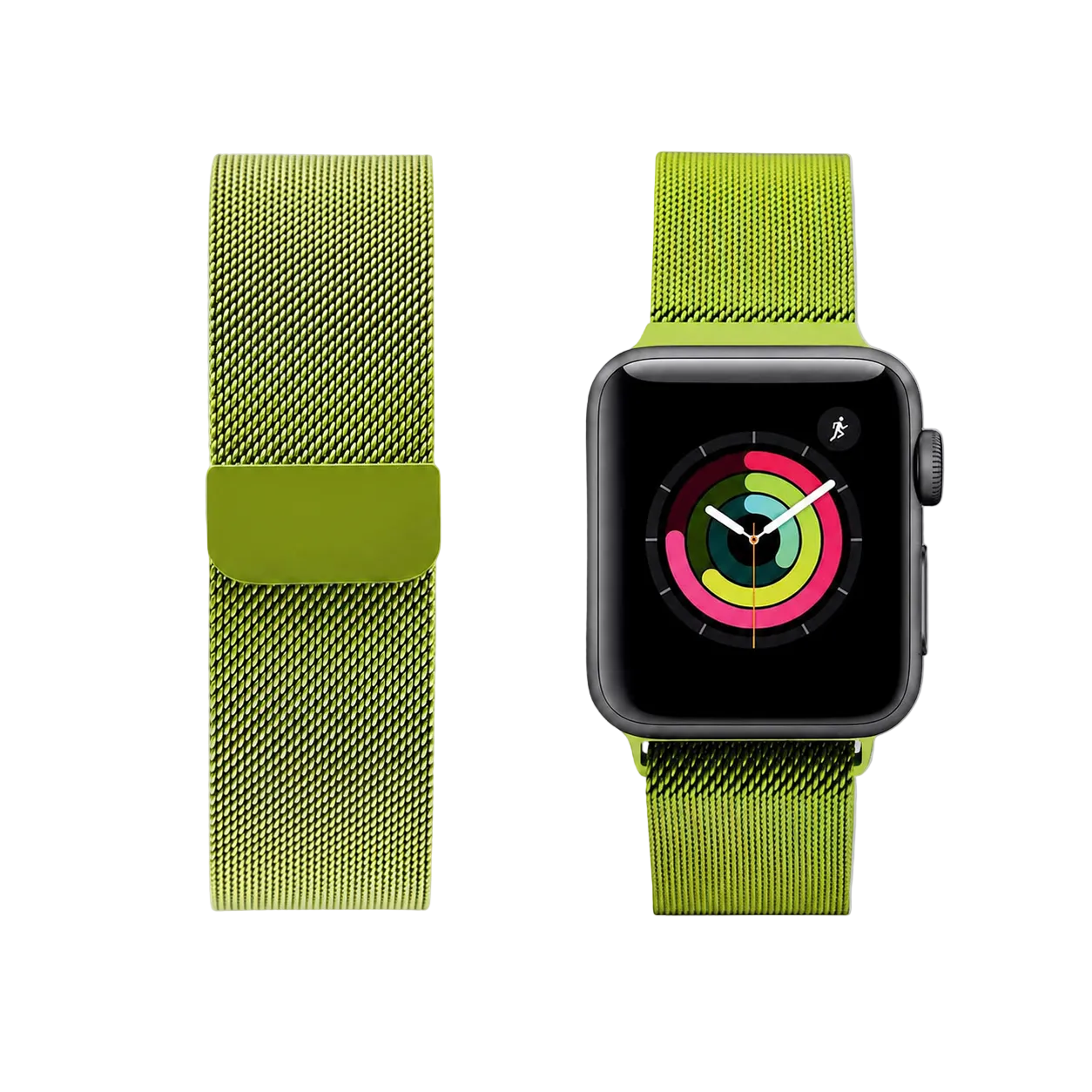 Porodo Mesh Band for Apple Watch Strap 44mm 42mm - Green