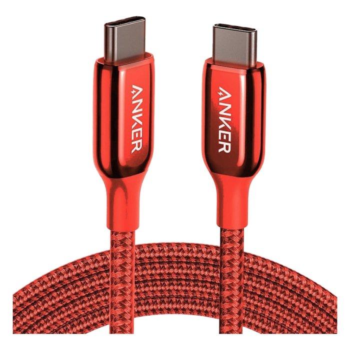 Anker PowerLine + III USB-C to USB-C 0 9m 3ft -REd