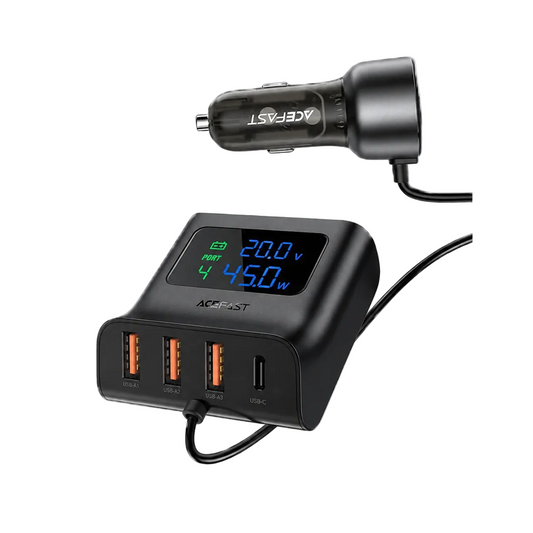 Acefast B11 138W Car Charger Splitter with Digital Display