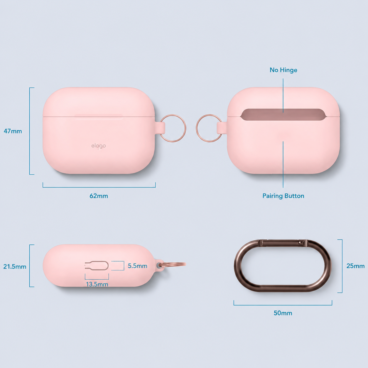 Elago Slim Hang Case For Airpods Pro-Pink