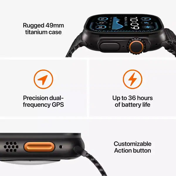 Apple Watch Ultra 2 GPS + Cellular 49 MM Black Titanium Case Black Milanese product photo
