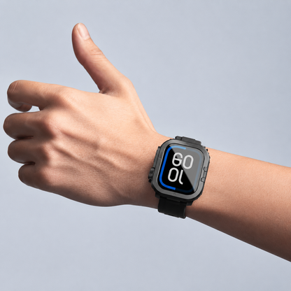 AmazingThing Apple Watch 10 46mm Armor Fit FullGuard Metal Kasa ve Ekran Koruyucu in-use
