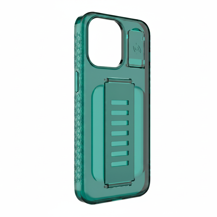 Grip2u iPhone 15 Pro Boost Case with Kickstand  (Teal)
