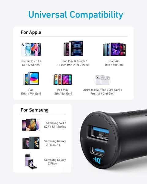Anker Car Charger 30W 2 Ports Black additional product image