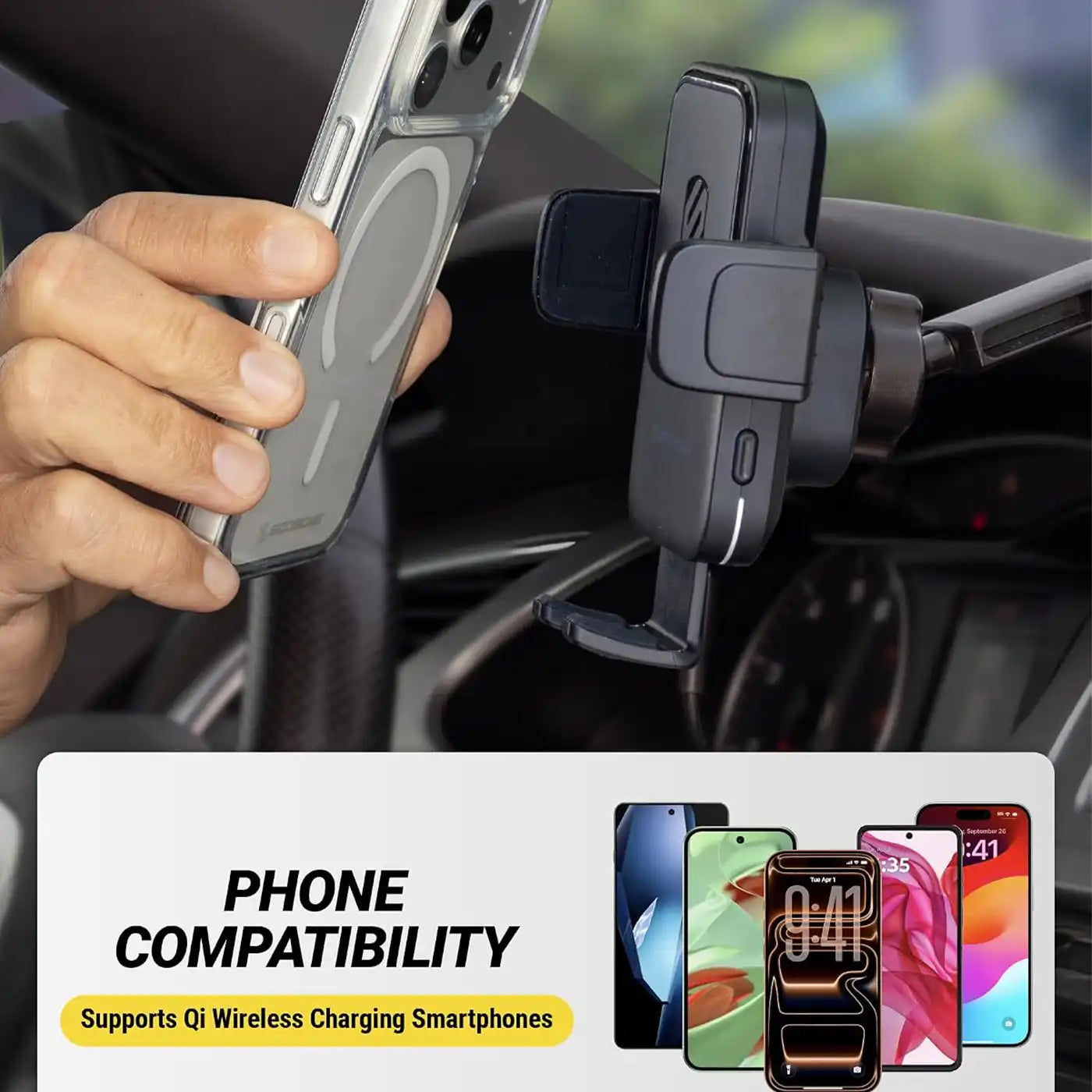Scosche Wireless Car Charger Mount