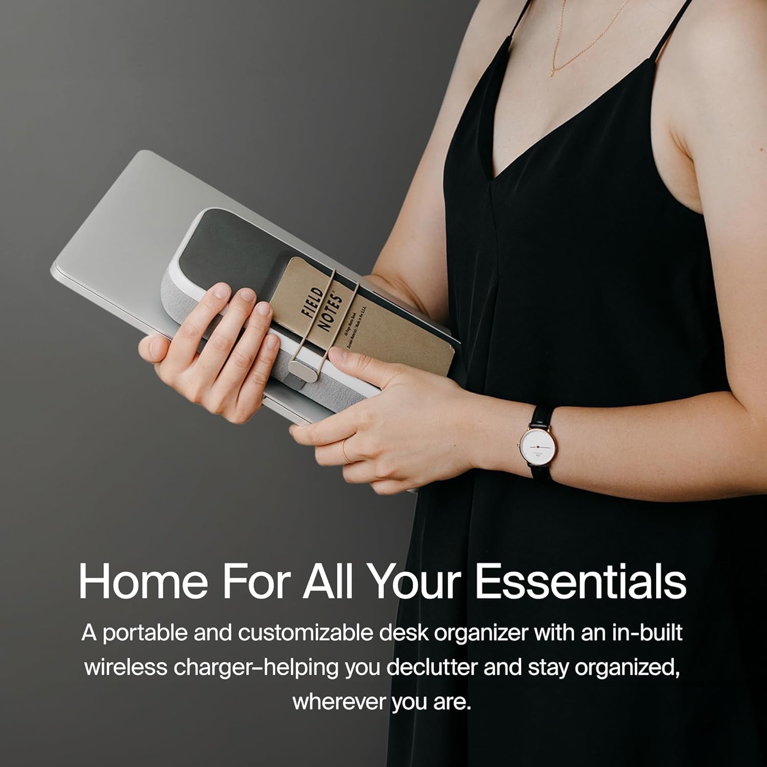 Orbitkey Nest Portable Desk Organizer Built Wireless Charger- Ash product image