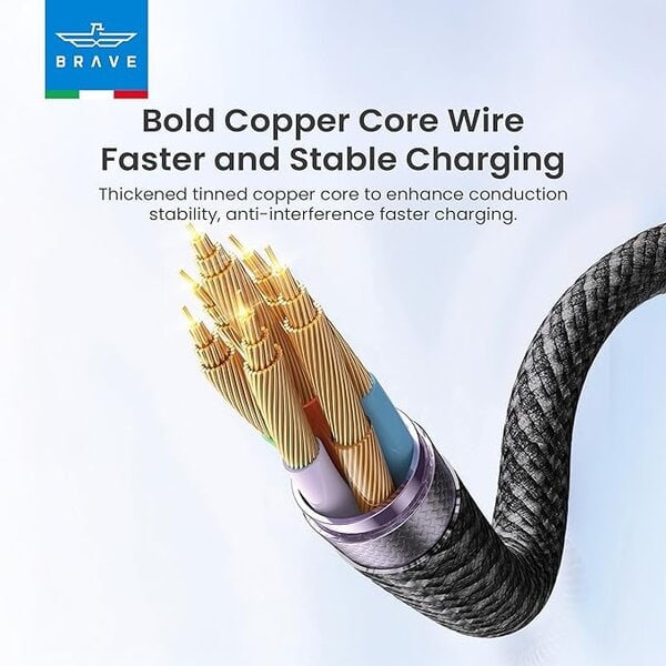 Brave 2 in 1 6A Fast Charging Data Cable product image