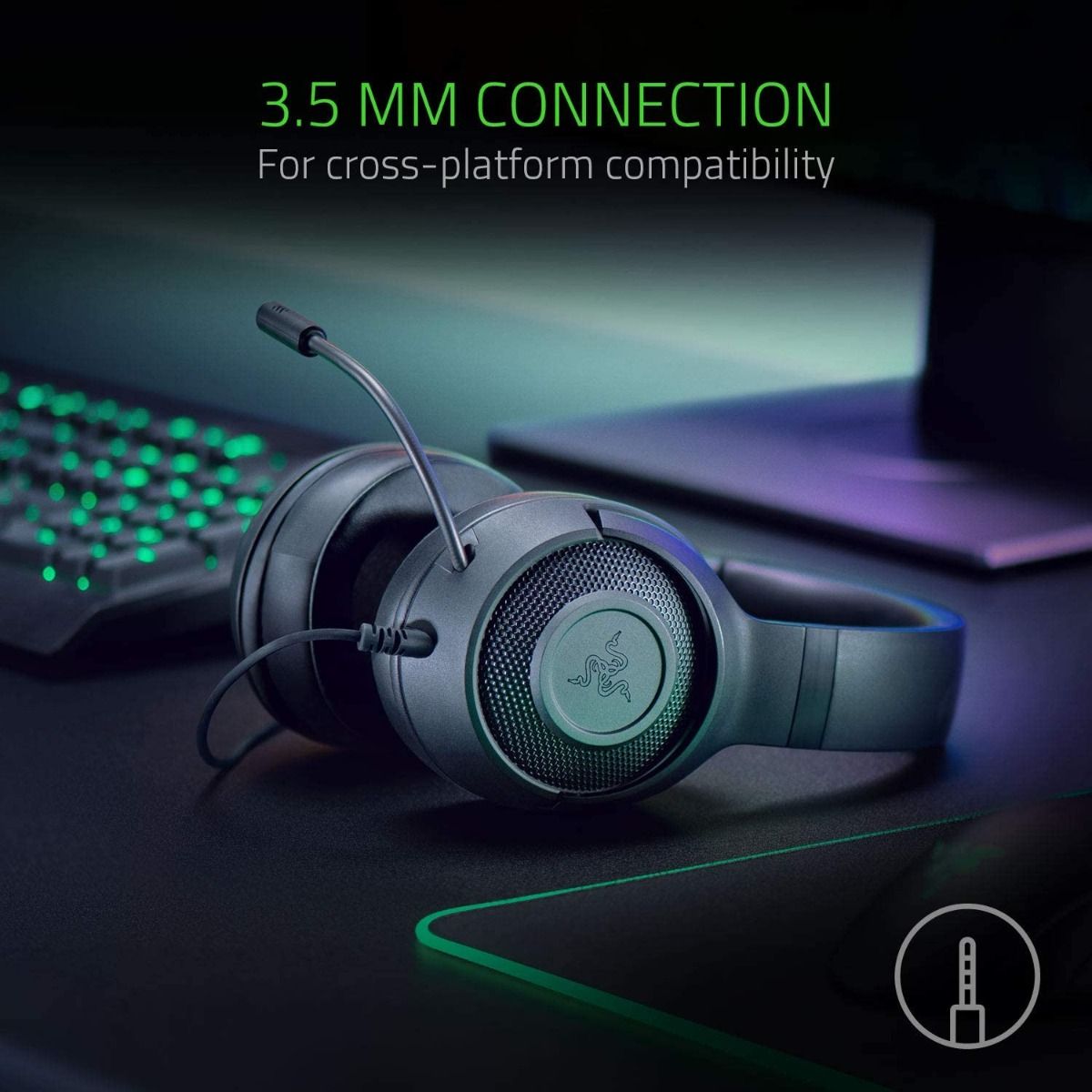 RAZER KRAKEN X LITE ESSENTIAL WIRED GAMING HEADSET - BLACK