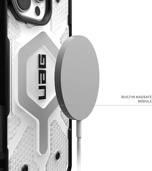 UAG iPhone 16 Pro 6 3" Pathfinder Clear MagSafe Rugged Case - Ice Silver product photo