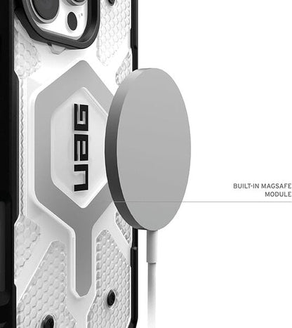 UAG iPhone 16 Pro 6 3" Pathfinder Clear MagSafe Rugged Case - Ice Silver product photo