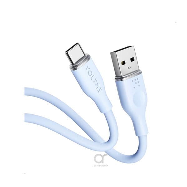 Voltme Powerlink Moss Liquid Silicon Cable USB A to Type C 3A 1M 60W Blue product photo