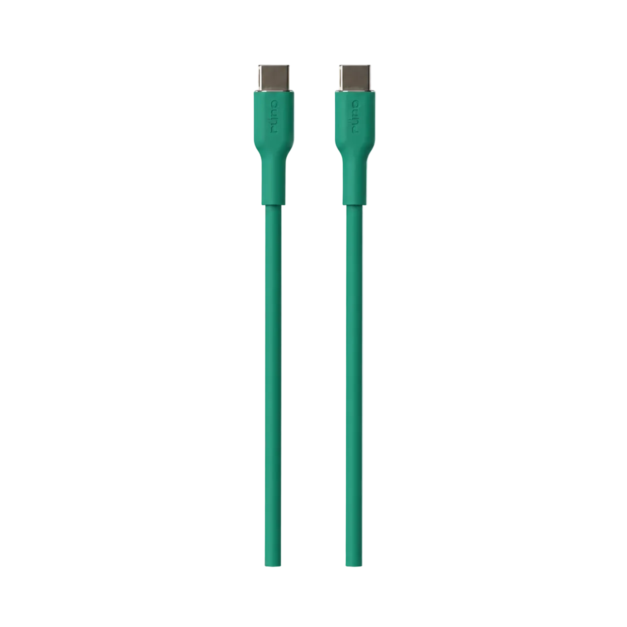 Puro Pwer and Data Sync Soft Cable From USB-C To USB-C 1,5M(Green)