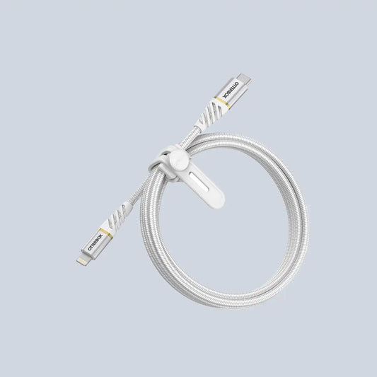 OtterBox Reinforced Braided USB-C to Lightning Cable 1M White