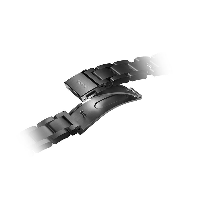 Uniq OSTA Apple Watch 49 45 44 42MM Steel Strap Midnight Black product photo