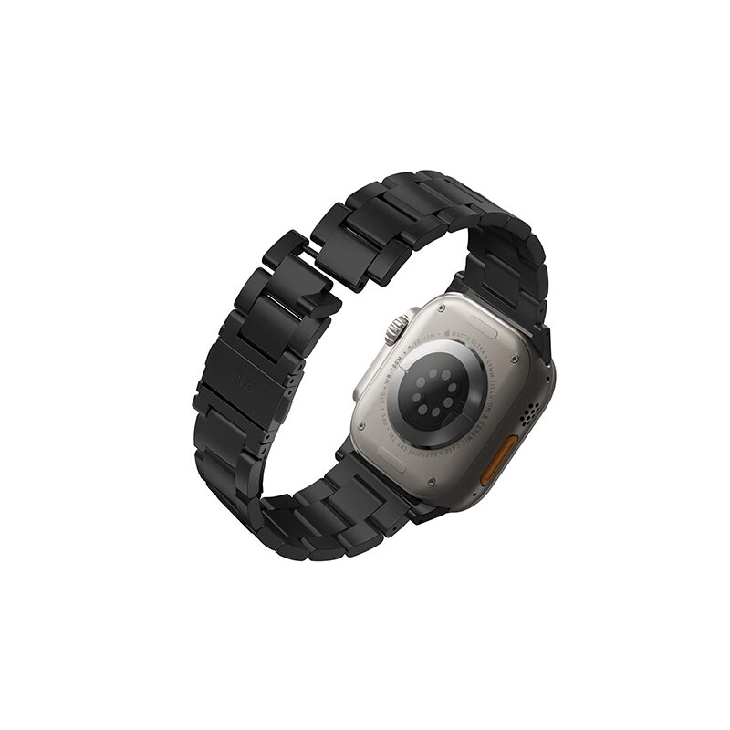 Uniq OSTA Apple Watch 49 45 44 42MM Steel Strap Midnight Black product photo