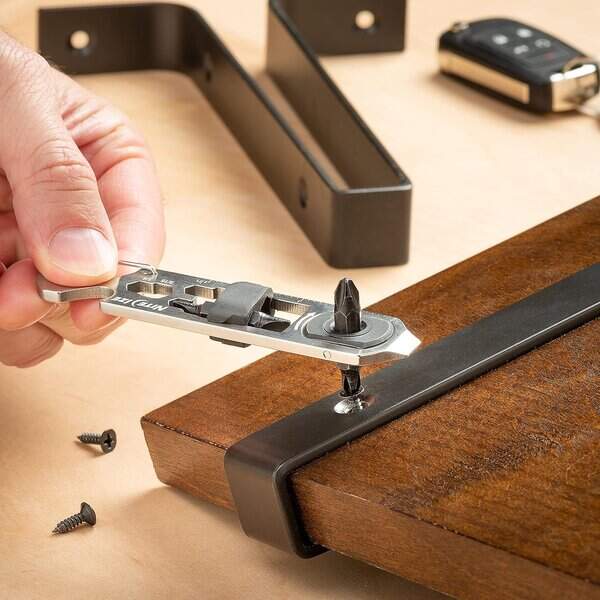 Niteize DoohicKey Ratchet Key Tool - Keychain Multitool with Carabiner Clip