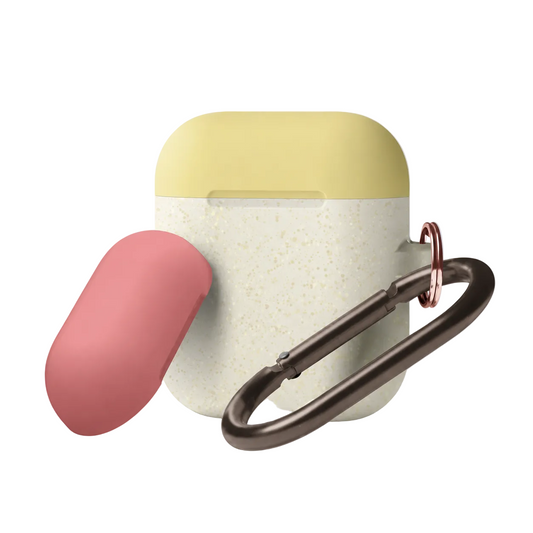Elago Duo Hang Case for Airpods - Body-Night Glow Gold Pearl / Top-Yellow,Italian Rose