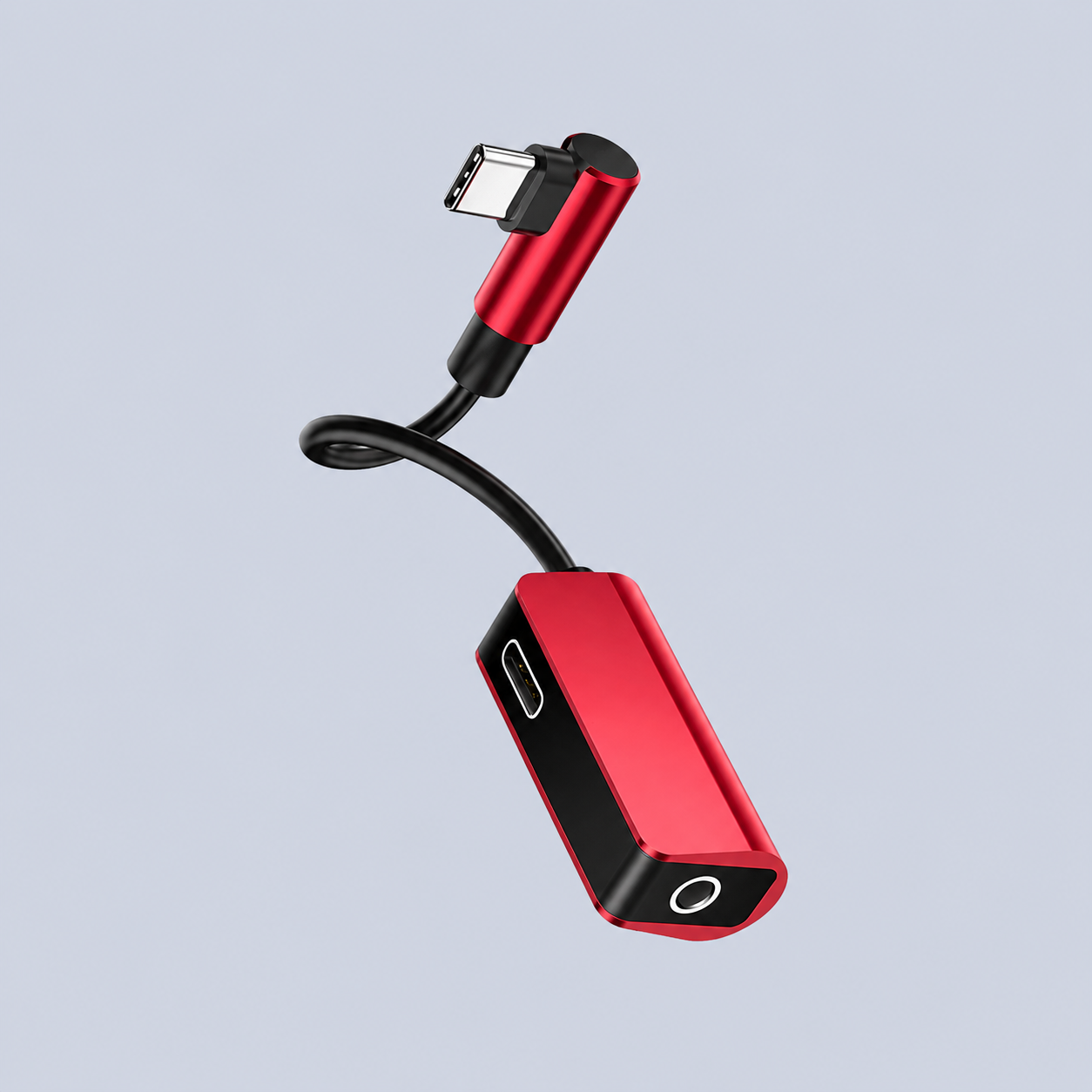 Baseus Audio Adapter USB-C to USB-C Jack 3 5mm L45 - Red charger additional product image