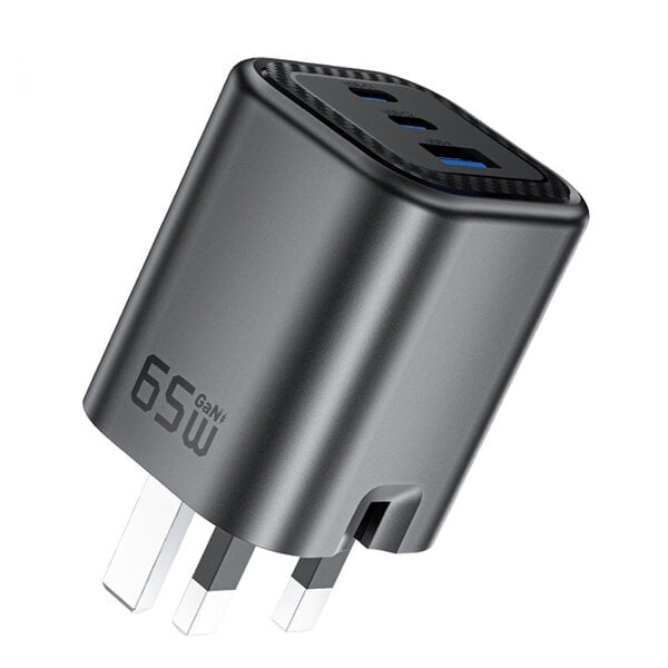 Acefast Charge Wall Charger A122 PD65W GaN 2xUSB-C+1xUSB-A UK product photo