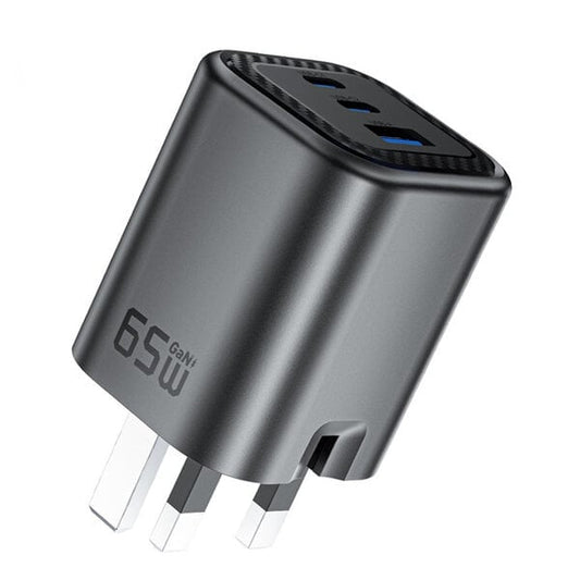 Acefast Charge Wall Charger A122 PD65W GaN 2xUSB-C+1xUSB-A UK product photo
