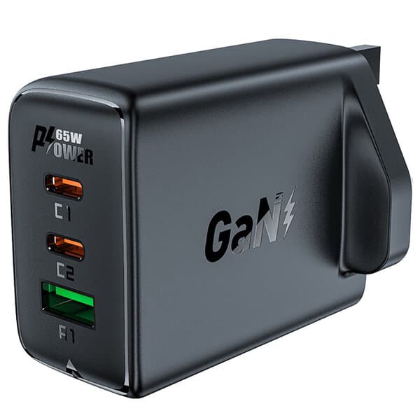 Acefast Wall Charger A44 PD65W GaN 2xUSB-C + USB-A UK product photo
