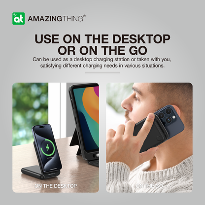 AmazingThing Thunder Pro MAG 6IN1 PD 22 5W 8000mAh Power Station with Stand product photo