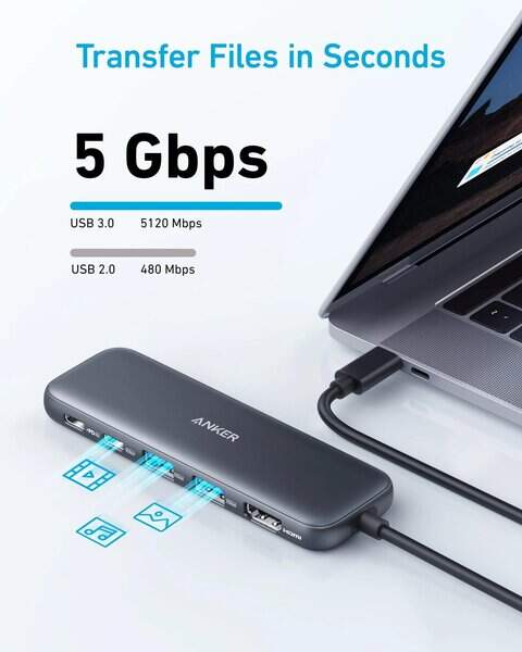 Anker 332 USB-C Hub 5-in-1 product photo