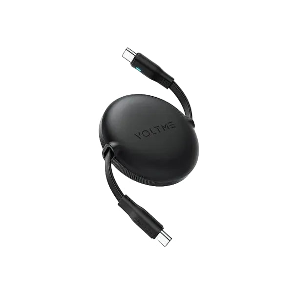 Voltme Powerlink YoYo Retractable Type-C to Type-C Cable - 60W PD 1M - Black product photo