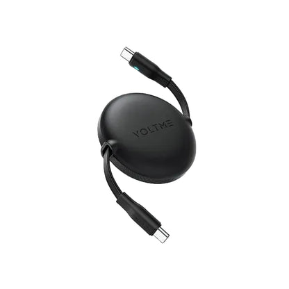 Voltme Powerlink YoYo Retractable Type-C to Type-C Cable - 60W PD 1M - Black product photo