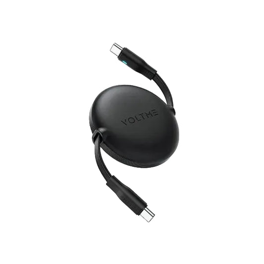Voltme Powerlink YoYo Retractable Type-C to Type-C Cable - 60W PD 1M - Black product photo