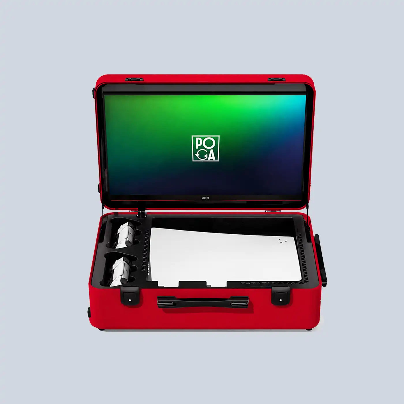 Indi-Gaming Poga Lux Portable Gaming Monitor for Sony PlayStation PS5 - Bright Red