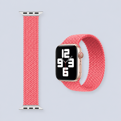 Wiwu Braided Solo Loop Watch Band for Apple Watch 42-44mm - Pink side view