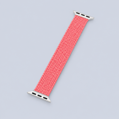 Wiwu Braided Solo Loop Watch Band for Apple Watch 42-44mm - Pink in-use view
