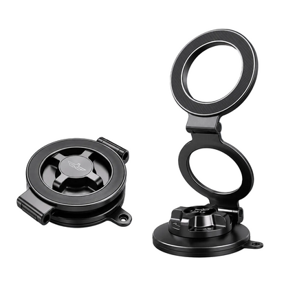 BRAVE BHL-62 Magnetic Vacuum Suction Car Mount Foldable Stand - Black