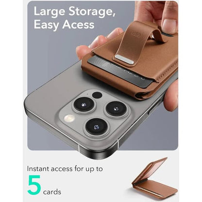 ESR Magsafe Grip Wallet Stand Halolock Tan product photo