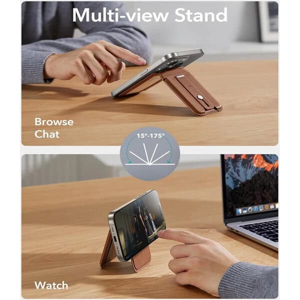 ESR Magsafe Grip Wallet Stand Halolock Tan product image