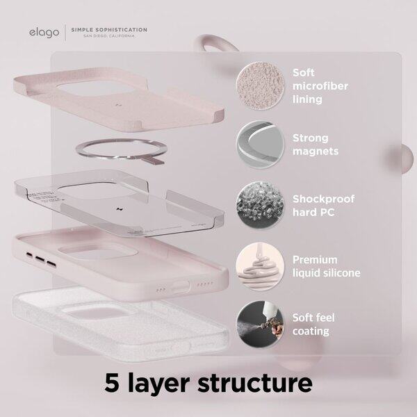 Elago Silicone Magsafe Case iPhone 15 Pro Max Lovely Pink additional product image