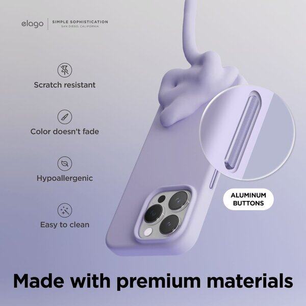 Elago Silicone Magsafe Case iPhone 15 Pro Max Purple product photo