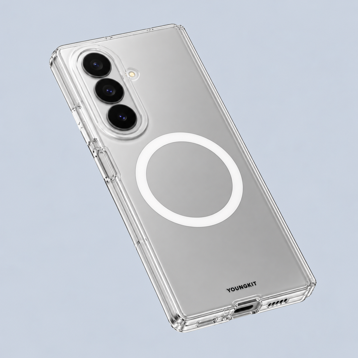Youngkit  Samsung Galaxy Z Fold8 Ultra / Z Fold7 5G Magnetic Case PC Phone Cover with Hinge / Front Frame - Clear
