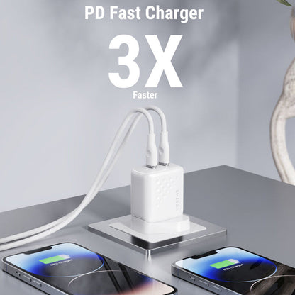 Voltme Revo 35W Lite Two USB-C Ports Wall Charger - White product photo