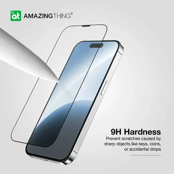 AmazingThing iPhone 15 Pro Max 3D Side Fully Covered Dust Filter Titan Matte product photo